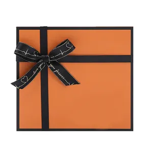 Kunden spezifische Luxus elegante Mode kosmetische Haarschmuck Kleidung Brautkleid Hochzeits rock orange Papier Geschenk box