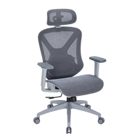 Chaise de bureau ergonomique moderne en maille Ruibao M3, pivotante, inclinable, avec accoudoirs et appuie-tête réglables