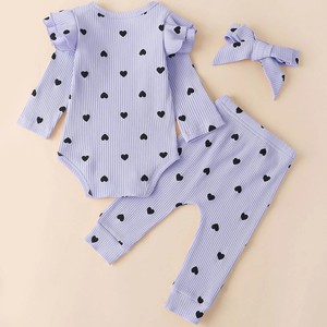 Conjunto <span class=keywords><strong>de</strong></span> Ropa para Bebé Niña Recién Nacida, 3 Piezas, Mono <span class=keywords><strong>de</strong></span> Manga Larga con Volantes y Pantalones, Talla para Bebés <span class=keywords><strong>de</strong></span> 3 a 6 <span class=keywords><strong>Meses</strong></span> - Product Image 2