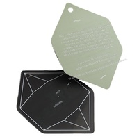 Étiquette suspendue en PVC/PET translucide givré, étiquette de vêtement personnalisée avec logo, marque-page mat