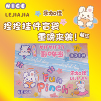 Xiaobi Ga Pendant Squishy Blind Box Mainan Penghilang Stres Desain Cakar Kucing Berlisensi Resmi TikTok Kuaishou Kotak Warna Plastik