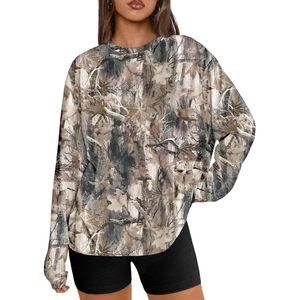 Camisetas de manga larga de gran tamaño para mujer 2025 personalizadas, camisetas básicas de cuello redondo, camisetas de otoño para entrenamiento informal, estilo Y2K Queen - Product Image 1