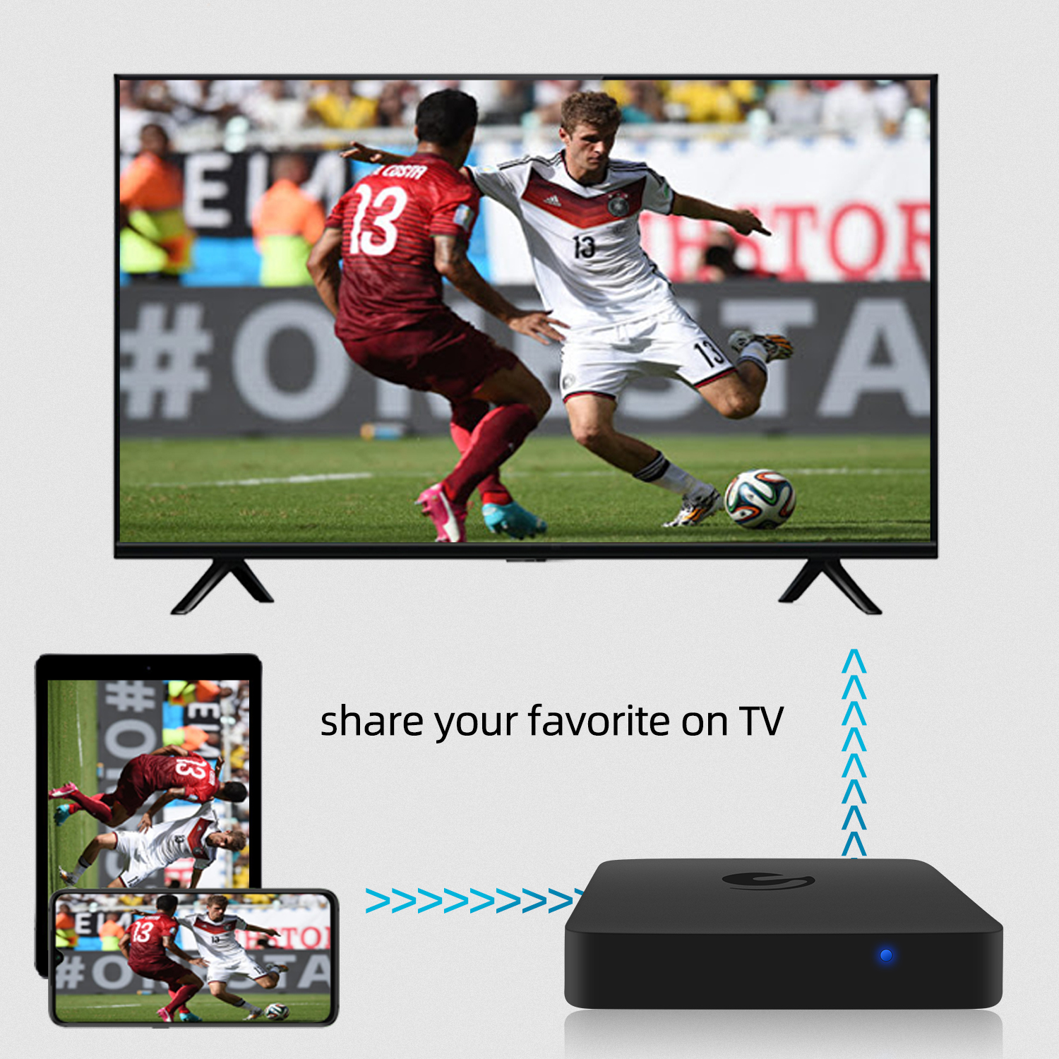 Hotselling atras Ematic certificado por Google Android 9,0 caja de TV 2,4G/5G Dual WIFI teclado inalámbrico