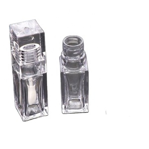 PETG Wholesale Transparent Square Lip <b>Gloss</b> Tube Private Label Empty Lip Oil Tubes Lip <b>Gloss</b> Bottles Packaging - Product Image 1