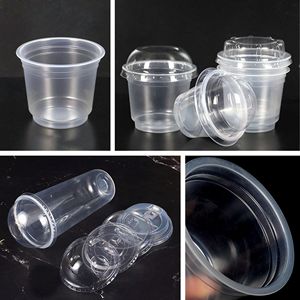 Tasse de charcuterie en plastique PET jetable avec <span class=keywords><strong>couvercle</strong></span>, verre transparent Boba, thé au lait, crème glacée, boisson froide, approvisionnement d'usine - Product Image 4