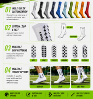 Nouvelles chaussettes de sport tricotées antidérapantes personnalisées, respirantes, avec grip antidérapant pour le sport en plein air, l'entraînement au football.