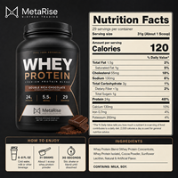 Poudre de protéines de lactosérum 100% OEM, chocolat doublement riche, 1,98 livre, 24 g de protéines, 29 portions, complément alimentaire pour le sport et la remise en forme pour adultes