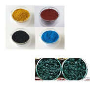 Peinture à pigments colorés, oxyde de fer jaune 313 et oxyde de fer rouge 130 pour ciment, 15 ml