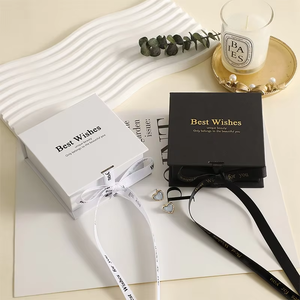 Customer LOGO <b>Gift</b> <b>Boxes</b> With Ribbon Closure For Jewelry And <b>Small</b> Item Packaging - Product Image 2