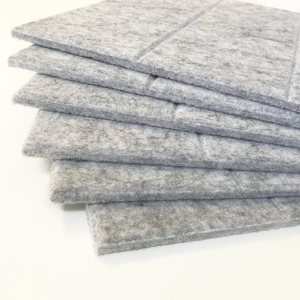 Panneaux acoustiques en fibre de polyester au design moderne personnalisé avec chanfrein de panneau mural à rainure en V pour les halls d'hôtel et de studios insonorisés - Product Image 2