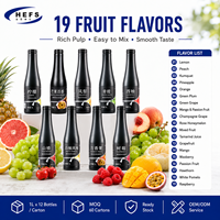 ThumbsUp Citroen Fruit Sap Concentraat Aromatiserende Gekleurde Vruchtvlees 1L/Fles HALAL Gecertificeerd Bubble Tea/Sap Bars Restaurants OEM