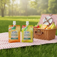 Pochettes de 150 ml avec bec verseur pour jus de fruits liquide de qualité alimentaire, emballage pour jus de citron et d'orange, 100 pièces, pour produits alimentaires frais