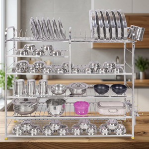 Escurridor de Platos de Cocina de 5 Niveles, Estante de Almacenamiento Metálico Multifuncional, Organizador de Pie - Product Image 6