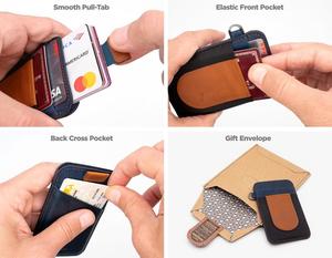 ที่ใส่บัตรหนังแท้แบบสั่งทำพิเศษ ที่ใส่บัตรบางเฉียบ  ของขวัญแต่งงาน - Product Image 2