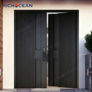 Puertas de Entrada Principales de Seguridad de Metal Directas de Fábrica RICHOCEAN, Puerta de Seguridad de Aluminio con Cerradura Inteligente - Product Image 4