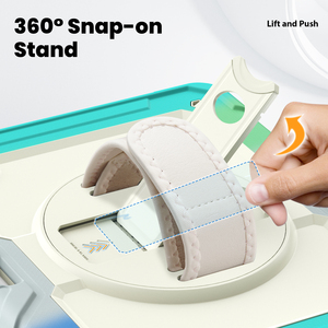 <span class=keywords><strong>Double</strong></span> Couleurs Multi-Fonctionnel pour <span class=keywords><strong>iPad</strong></span> Air 13/<span class=keywords><strong>Pro</strong></span> 13 M4 2024 Boîtier PC Support Rotatif Sangles Détachables Protecteur d'Écran Intégré - Product Image 3