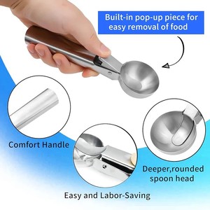 Cuchara para Helado de Acero Inoxidable de 7 Pulgadas, Marca Jyj, Color Sólido, Multifuncional, Herramienta de 0.1 kg, 5 Yuanes, Logotipo Personalizado - Product Image 3