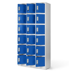 Casier métallique à 18 portes pour école, vestiaire de gym, spa, armoire en acier - Product Image 1