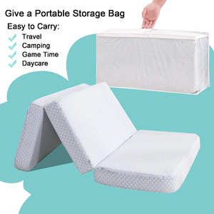 Colchoneta para siesta para niños pequeños, colchón <span class=keywords><strong>Tri</strong></span> plegable con funda lavable, 24 pulgadas x 57 pulgadas x 3 pulgadas - Product Image 4