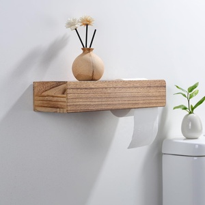 Portarotolo di Carta Igienica in Legno Rustico con Cassetto Nascosto, <span class=keywords><strong>Porta</strong></span> Telefono e <span class=keywords><strong>Salviette</strong></span>, Organizzatore <span class=keywords><strong>per</strong></span> <span class=keywords><strong>Bagno</strong></span> in Stile Fattoria - Product Image 6