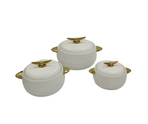 Olla Térmica Aislada Estilo Real Gris Oscuro 1L 2L 3.5L <span class=keywords><strong>con</strong></span> Asas Ergonómicas Doradas para Mantener Alimentos Calientes - Product Image 5
