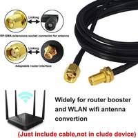 Cable Coaxial RF RG58 RP-SMA Macho a RP-SMA Hembra, Cable de Extensión WIFI TP-Link