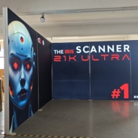 Mur d'arrière-plan en tissu SEG en forme de L TIANLANG pour lancement de produits technologiques, stand de salon professionnel, affichage LED modulaire, système en aluminium