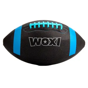 Accessoires de football rugby personnalisé Caoutchouc Football américain PU Composite Cuir Junior Jeunes Taille 6 Football américain