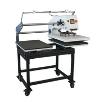 Presse à chaud manuelle coulissante à plateau plat en bois 220V pour usage domestique 70x70x45cm HP3084C Nouvelle pour T-shirts, assiettes, tapis de souris
