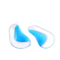 Semelles intérieures confortables en silicone coussinets plats pour le soutien de la voûte plantaire Inserts en gel Semelles de chaussures pour fasciite plantaire pour semelles plates de confort sportif
