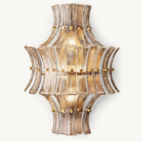 Applique murale en verre de luxe moderne pour chambre à coucher, lampe murale de chevet pour villa
