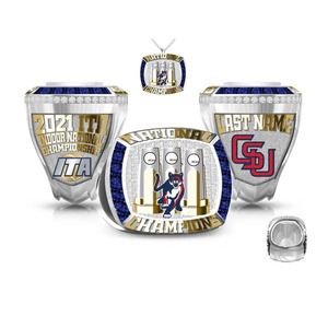 Bague de championnat personnalisée USSSA Youth pour hommes Football Baseball Softball Sports Award avec nom personnalisé et logo Bagues en pierres précieuses - Product Image 1