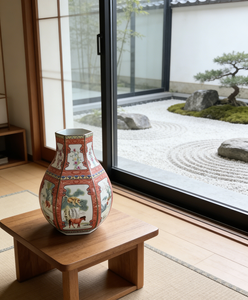 Ottimo Vaso in Ceramica Smaltata Cinese con Animali dello Zodiaco (Cavallo, Scimmia) e Fiori, Vaso in Porcellana Antico di Jingdezhen - Product Image 6