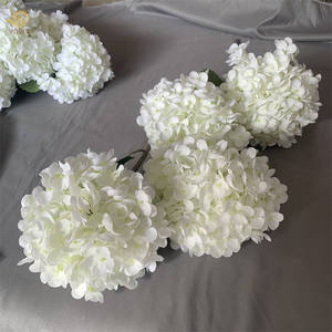 YOPIN-153批发人造丝花白色单绣球花 - Product Image 1