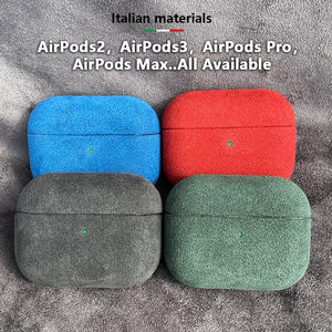 Funda protectora de diseño de lujo para <span class=keywords><strong>Apple</strong></span> para Airpod, Funda de cuero, funda de gamuza italiana para auriculares inalámbricos con Bluetooth - Product Image 5