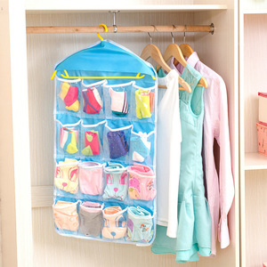 16-compartment hanging bag for clothing, socks, and underwear; suitable for <b>wardrobe</b> and <b>small</b> item organization; wall-mounted - Product Image 1