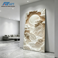 Panneau mural flexible SPC effet marbre brillant UV à motif lumineux 3D, résistant à l'humidité, pour décoration intérieure de salle à manger, design graphique