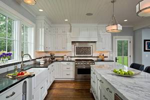CBMmart Solid Wood PVC Custom Complete Modern Glossy Shaker Cupboards Island <strong>Kitchen</strong> Cabinets Set Style Customer <strong>Kitchen</strong> Design - Product Image 4