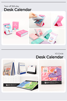 Kalender Dinding Vertikal Kustom dengan Tampilan 3 Bulan & Tampilan Satu Bulan yang Dapat Dilipat, Kertas Tebal, Pencetakan Kalender Bermerek OEM ODM