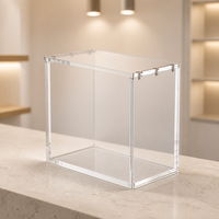 Boîte de protection de carte personnalisée en gros d'usine boîte de présentation en acrylique haute transparence monstre de poche UV