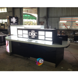Design Customized <strong>Moustache</strong> Cosmetic White <strong>Perfume</strong> Cosmetic Kiosk Grows Salon Counter OEM - Product Image 1