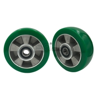 Roulettes en PU avec corps de roue en aluminium 100 125 150 200 mm industriel durable PU Caster Wheels heavy duty