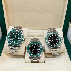 Montre de luxe pour homme, design de créateur, haute qualité, logo personnalisé, boîtier en cuir PU vert bois, montres de luxe exclusives fabriquées en Chine - Product Image 4