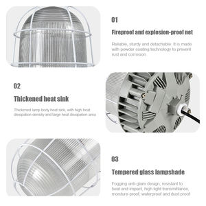 Ip66-פיצוץ הוכחה בפני פיצוץ הוביל אור יציקת אלומיניום ליצוק תקרה הוכחה פיצוץ מחסן - Product Image 3