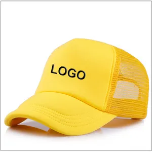 High quality custom print logo cap hats sponge foam mesh trucker hat