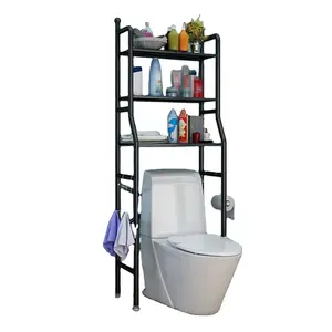 Free Standing Multipurpose Bathroom Organizer Toilet Shelf with Adjustable Shelves