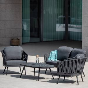 Mobilier d'extérieur pour hôtel <span class=keywords><strong>baroque</strong></span> Ensemble de conversation pour patio Canapé de jardin en corde avec table basse Canapé de salon pour balcon - Product Image 3