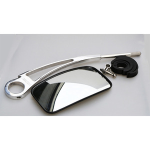 M-RBA Boat <b>Mirror</b> With <b>Bracket</b> Polished Chrome For Speedboat Wakeboard Tower - Product Image 1
