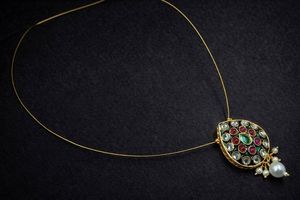 Traditional Gold Plated Kundan & Moti <b>Pearl</b> Choker Necklace <b>Set</b> – Stylish Indian Ethnic Wedding <b>Jewelry</b> with Drop Pendant - Product Image 3