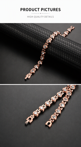 Bracelet de cheville magnétique en cuivre antique chaud, chaîne de thérapie magnétique en cristal 8,5 mm, logo personnalisable, cadeau tendance pour hommes et femmes - Product Image 2